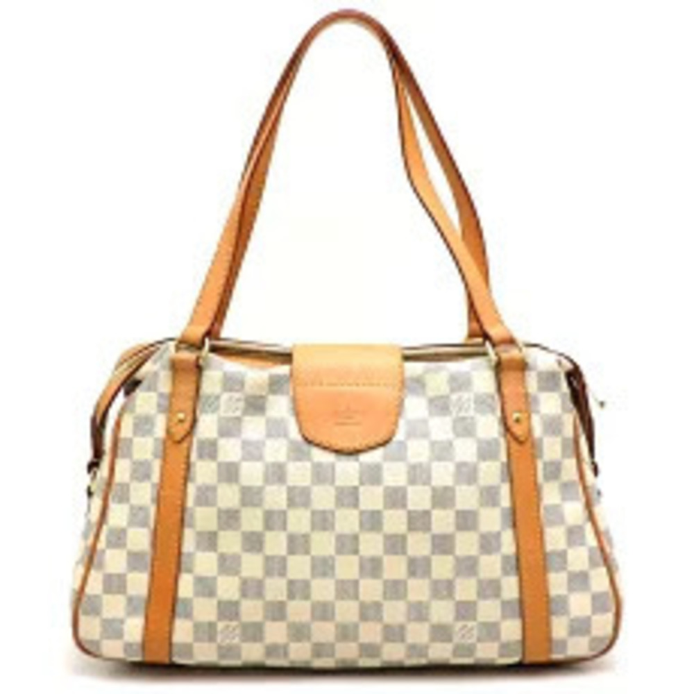 Louis Vuitton Stresa Handbag White Azur Damier White